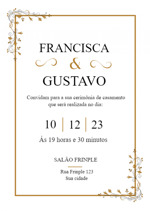  Convite casamento Minimalista