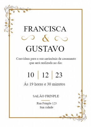  Convite casamento Minimalista