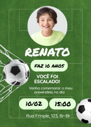  Convite Jogo de Futebol com foto