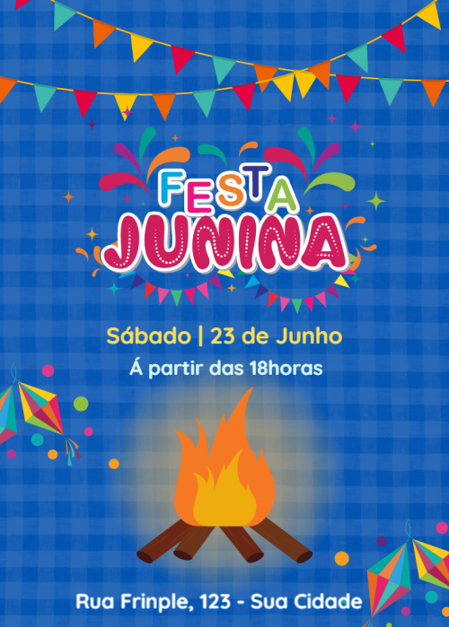 Convite festa Junina grátis