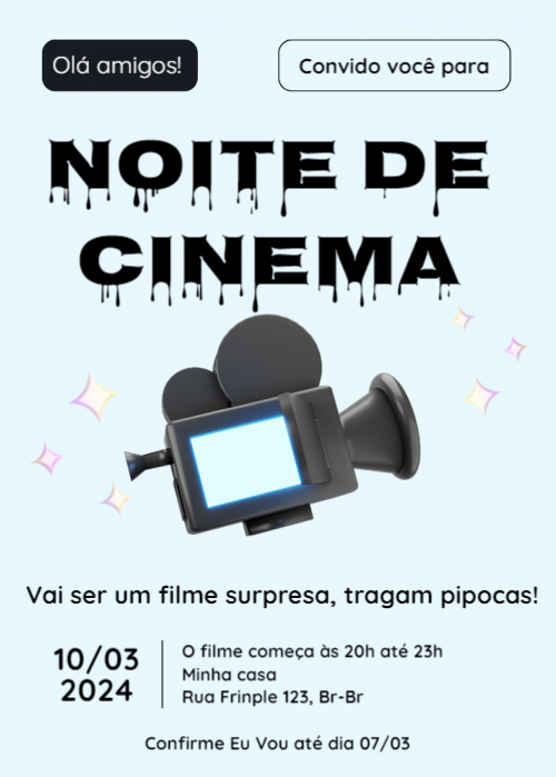 Convite Noite de cinema