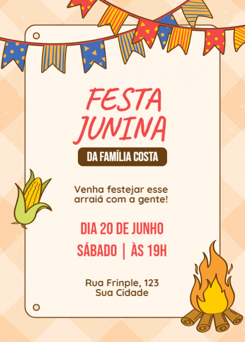 Convite festa junina grátis