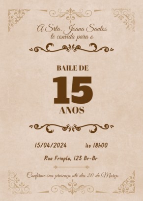  Convite Fundo papel, feitios