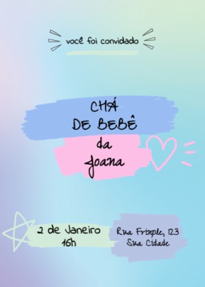 Convite Colorido