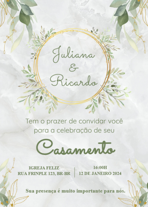 Convite de Casamento