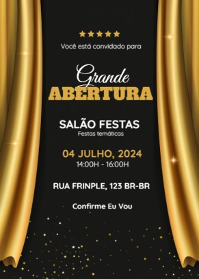  Convite Cortinas, fundo preto