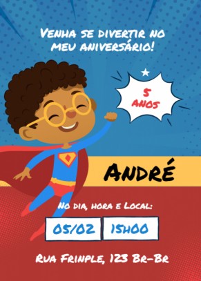  Convite Super menino