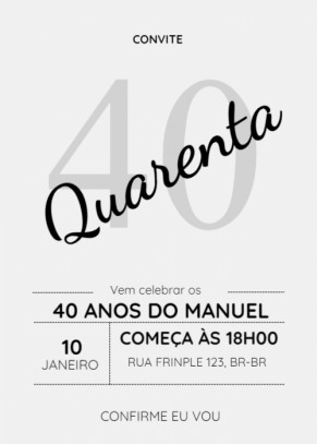  Convite Minimalista