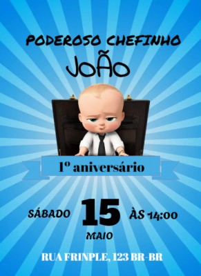  Convite Poderoso Chefinho, secretária