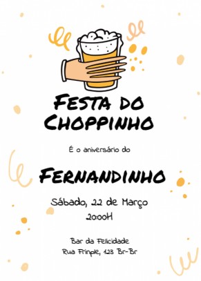 Convite Choppinho