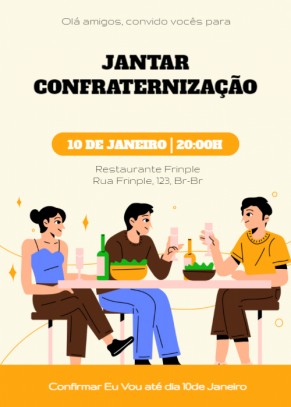  Convite Mesa, Pessoas, confraternização
