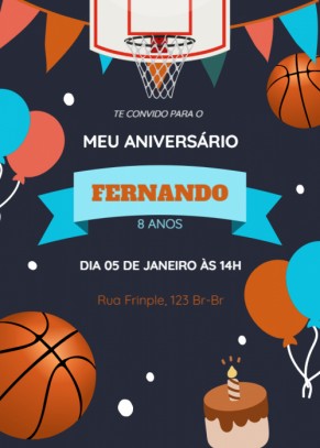  Convite Basquete