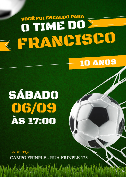  Convite Bola na baliza