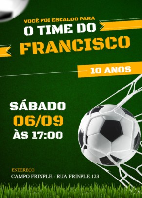  Convite Bola na baliza