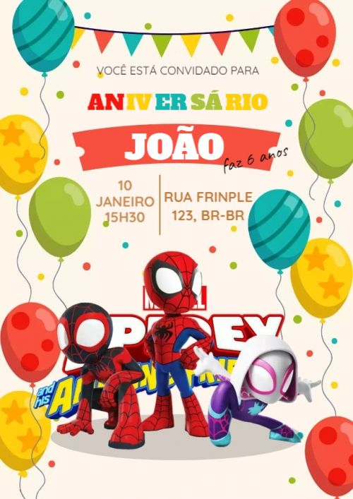 Convites de Aniversário Infantil