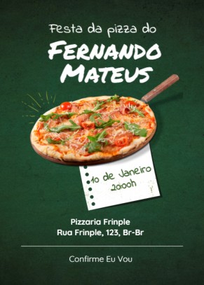  Convite Festa da Pizza, Folha de papel