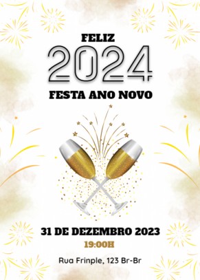  Convite Réveillon 2024, taças