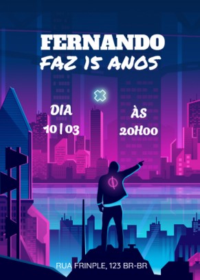  Convite Cidade neon