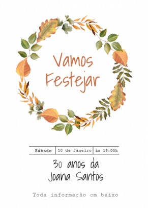  Convite Floral minimlista