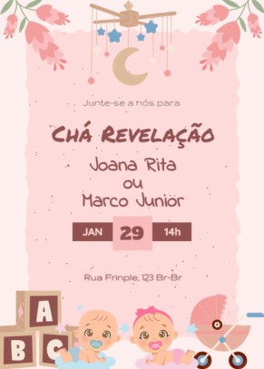  Convite Bebês, carrinho