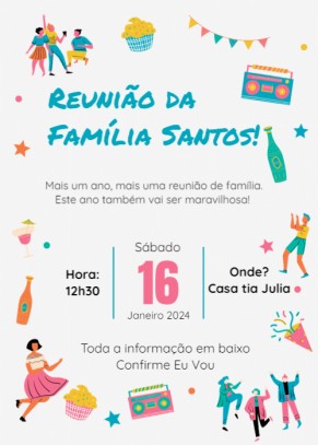  Convite Confraternização família