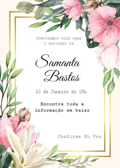 Convite de Batizado