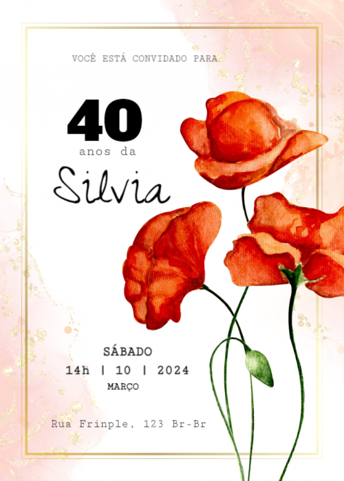  Convite Tulipas