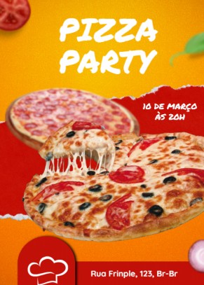  Convite Pizza Party