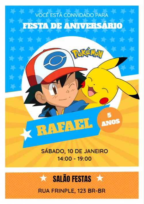  Convite Pokémon 2