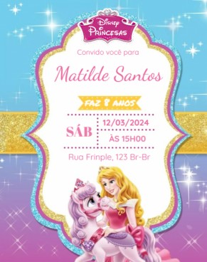  Convite Princesa, cavalo