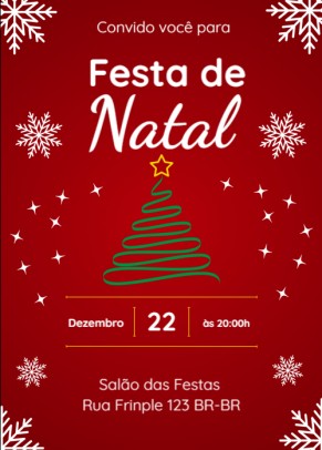  Convite Natal com árvore