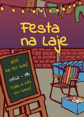 Convite festa na laje