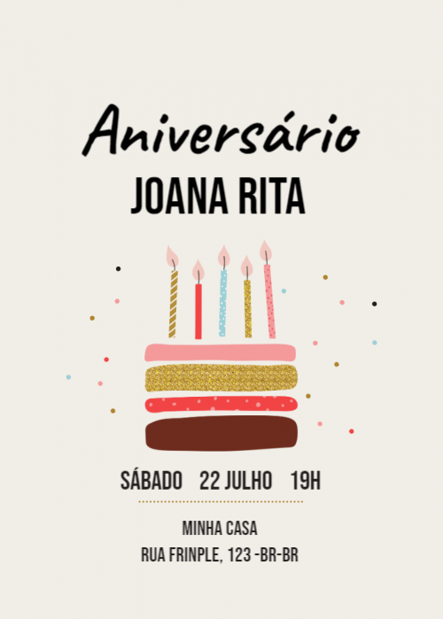 Convite de aniversário grátis