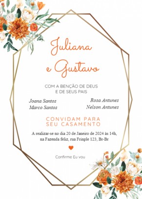  Convite Flores no canto