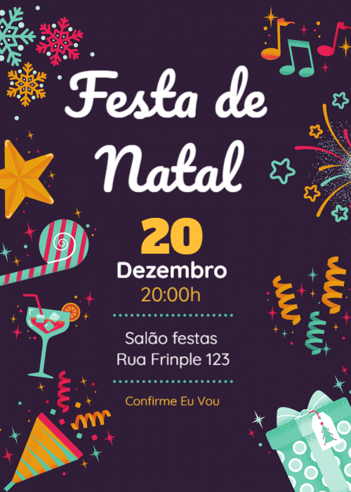  Convite Natal festivo