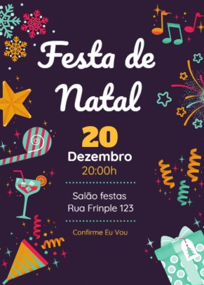  Convite Natal festivo