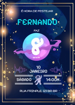  Convite Astronauta