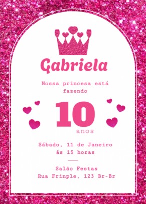 Convite Rosa, coração