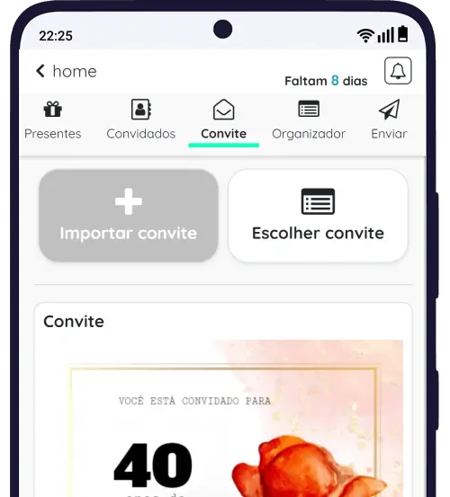 Captura de tela do aplicativo rodando no Android